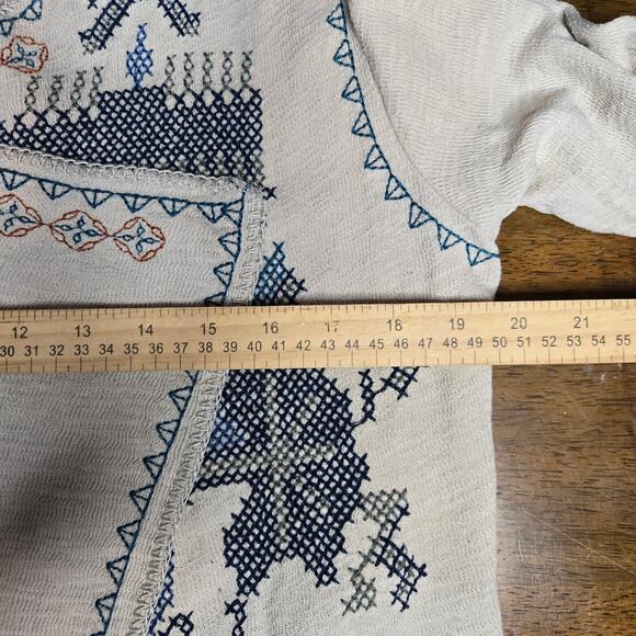 Johnny Was Biya Womens Embroidered Open Front Long Duster Size S Boho Western - Picture 11 of 12